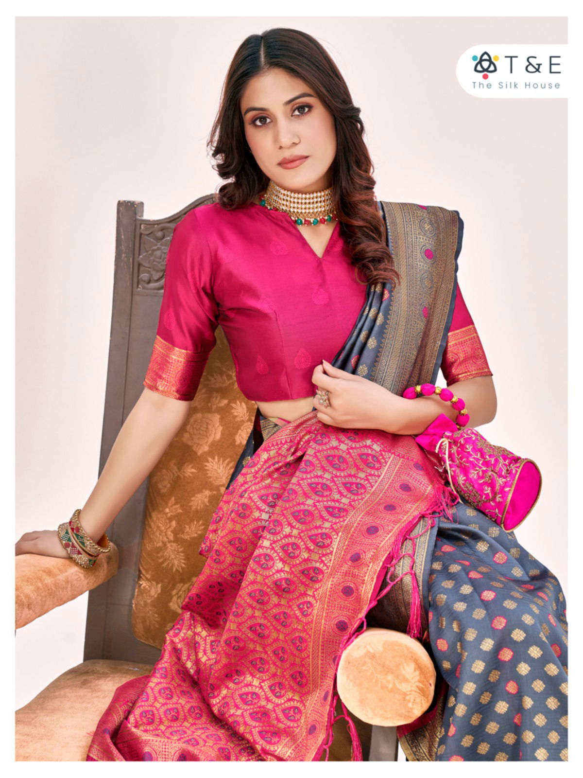 T And E Aagman Designer Silk Saree Catalog